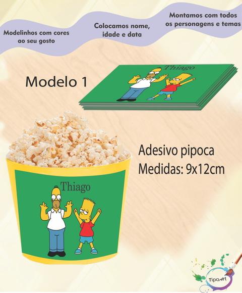 Adesivo P/balde Pipoca-simpson