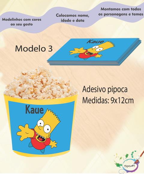 Adesivo P/balde Pipoca-simpson