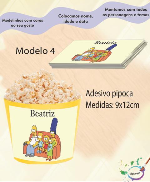 Adesivo P/balde Pipoca-simpson