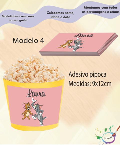 Adesivo P/balde Pipoca-tom e Jerry
