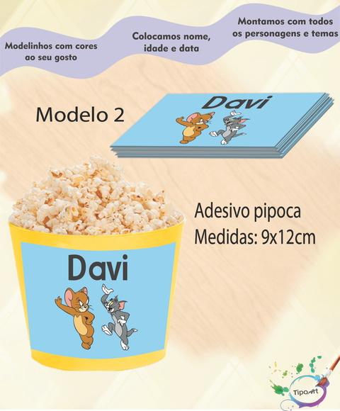 Adesivo P/balde Pipoca-tom e Jerry