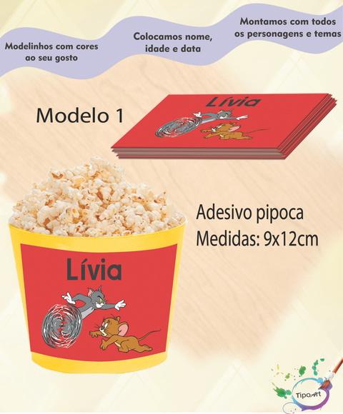 Adesivo P/balde Pipoca-tom e Jerry