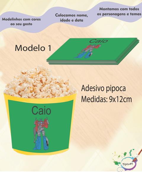 Adesivo P/balde Pipoca-transformers