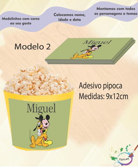 Adesivo P/balde Pipoca-turma do Mickey