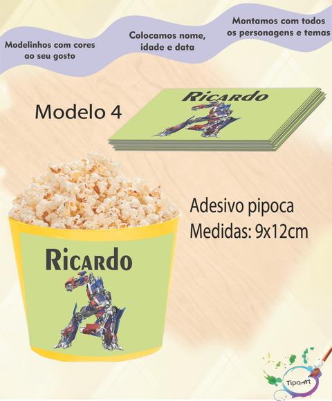 Adesivo P/balde Pipoca-transformers