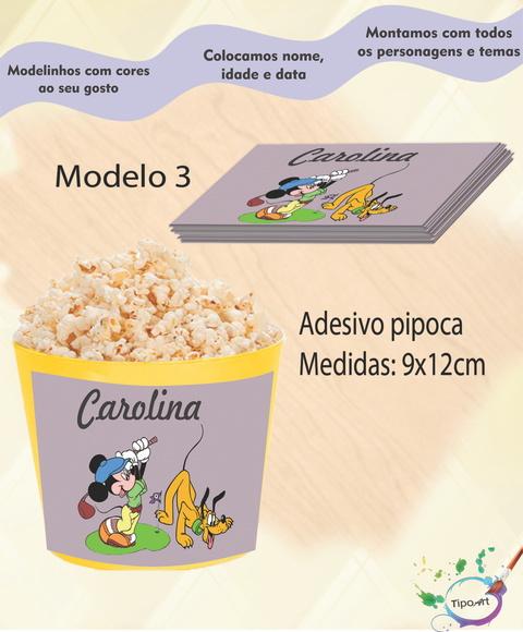 Adesivo P/balde Pipoca-turma do Mickey