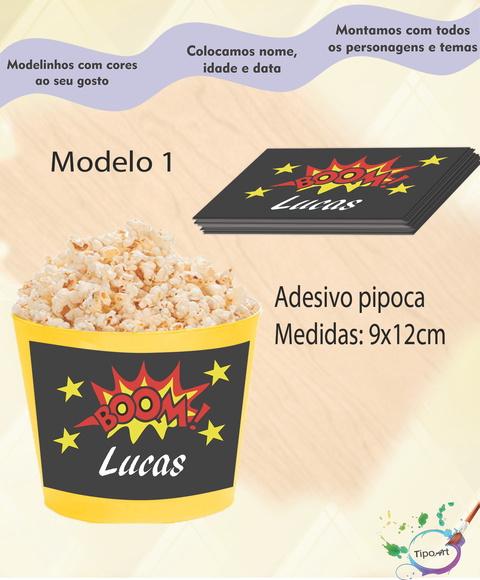 Adesivo para Balde de Pipoca-bomba