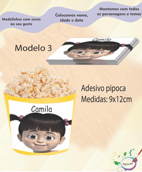 Adesivo para Balde de Pipoca-boo