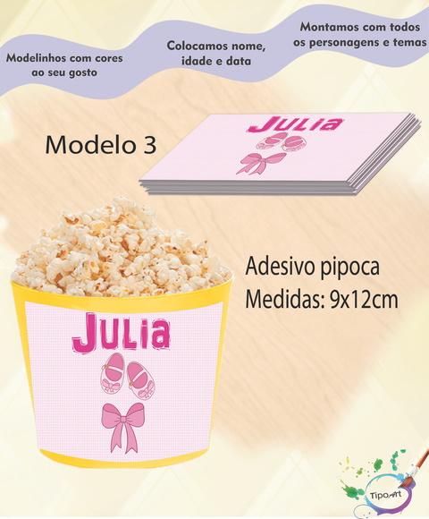Adesivo para Balde de Pipoca-chá de Bebe