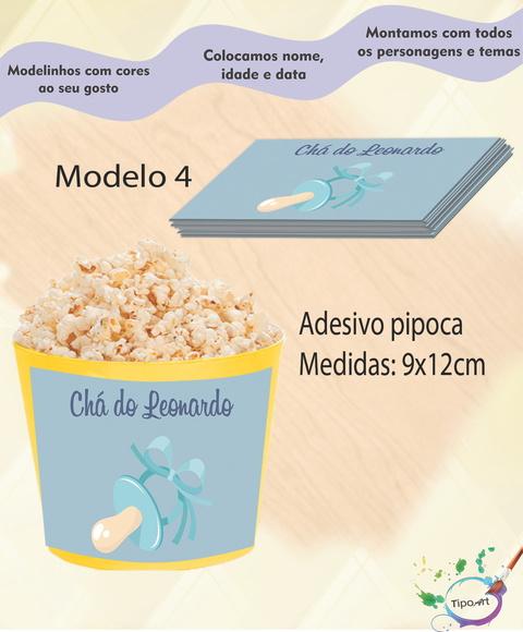 Adesivo para Balde de Pipoca-chá de Bebe