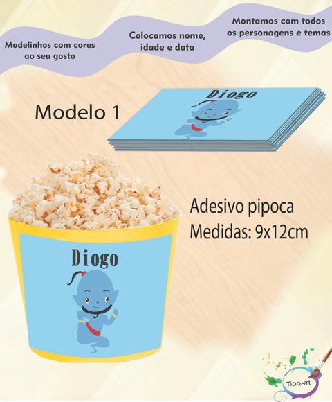 Adesivo para Balde de Pipoca-genio