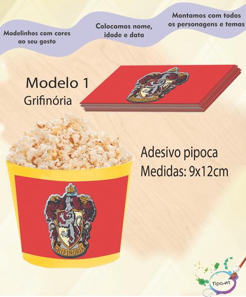 Adesivo para Balde de Pipoca-hogwarts