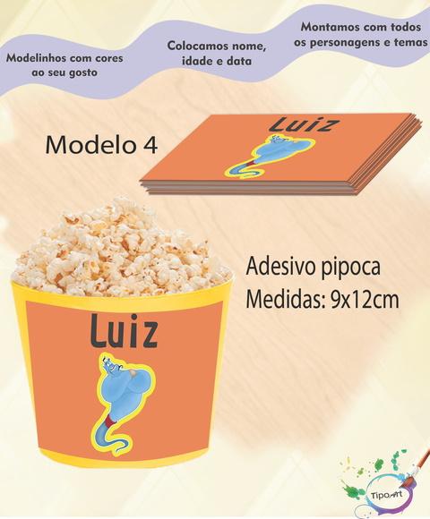 Adesivo para Balde de Pipoca-genio