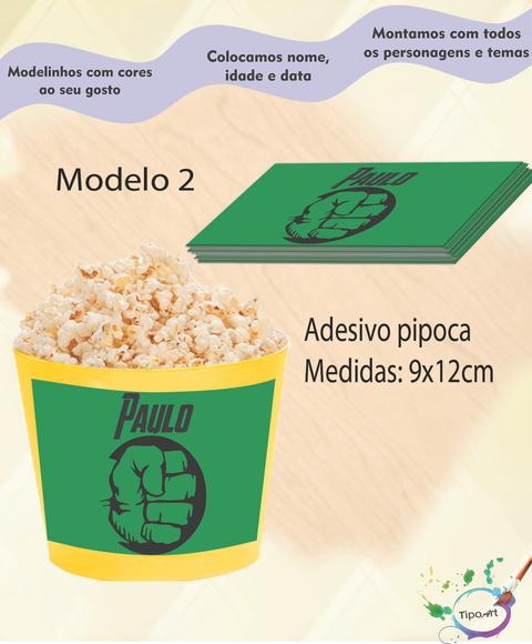 Adesivo para Balde de Pipoca-hulk