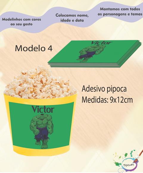 Adesivo para Balde de Pipoca-hulk