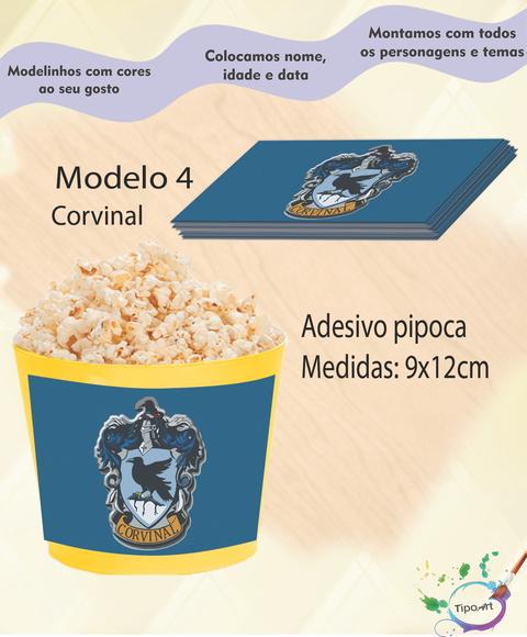 Adesivo para Balde de Pipoca-hogwarts