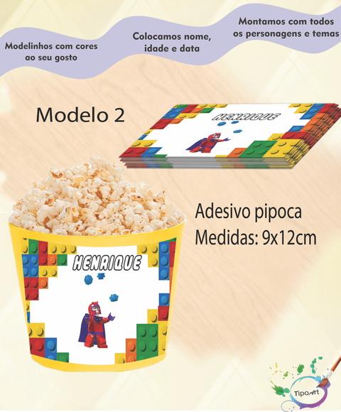Adesivo para Balde de Pipoca-lego