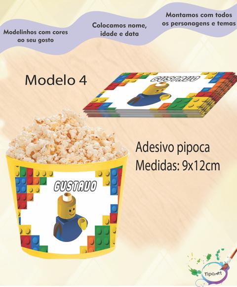 Adesivo para Balde de Pipoca-lego
