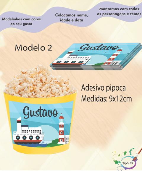 Adesivo para Balde de Pipoca-marinheiro