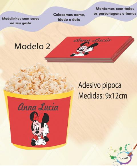 Adesivo para Balde de Pipoca-minnie