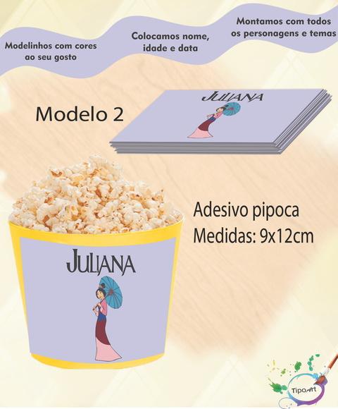 Adesivo para Balde de Pipoca-mulan