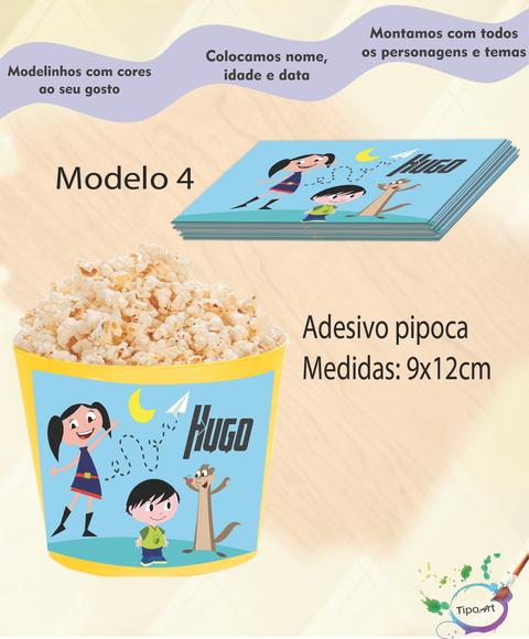 Adesivo para Balde Pipoca-show da Luna