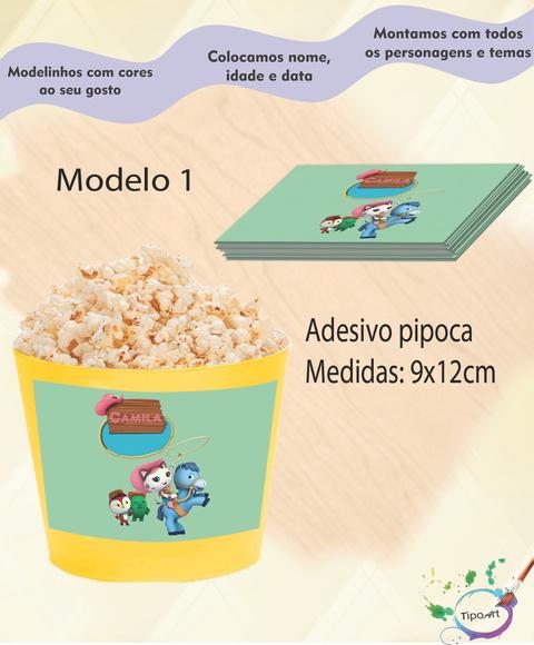Adesivo para Balde Pipoca-sheriff Calie