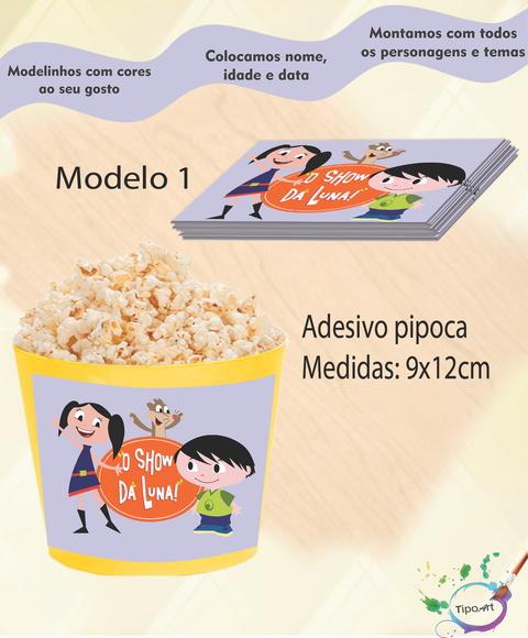 Adesivo para Balde Pipoca-show da Luna