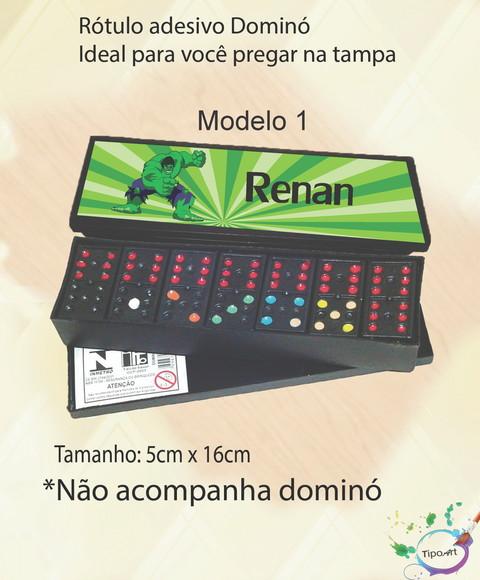Adesivo para Dominó - Hulk
