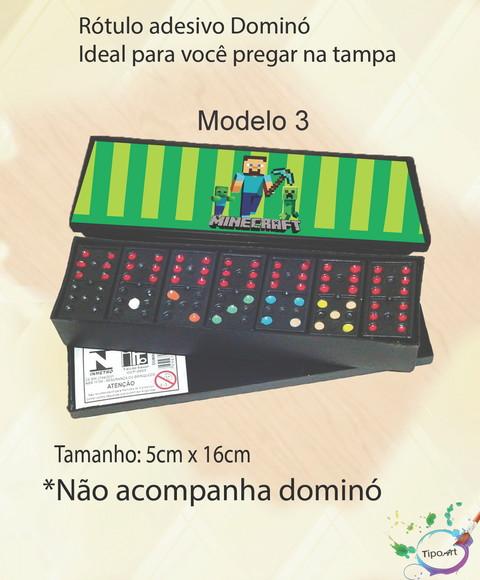 Adesivo para Dominó - Minecraft