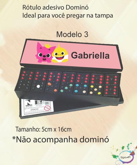Adesivo para Dominó -baby Shark