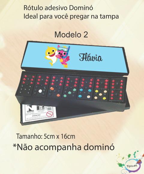 Adesivo para Dominó -baby Shark