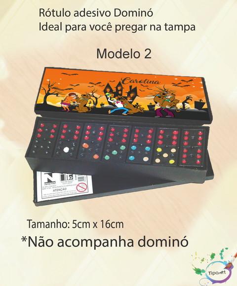 Adesivo para Dominó-scooby Doo