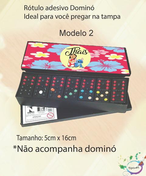 Adesivo para Dominó-stitch e Lilo