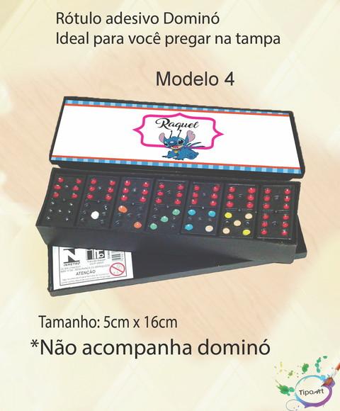 Adesivo para Dominó-stitch e Lilo