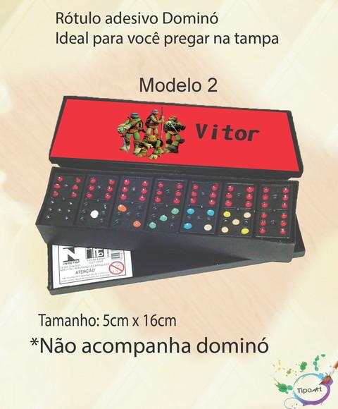 Adesivo para Dominó-tartaruga Ninja