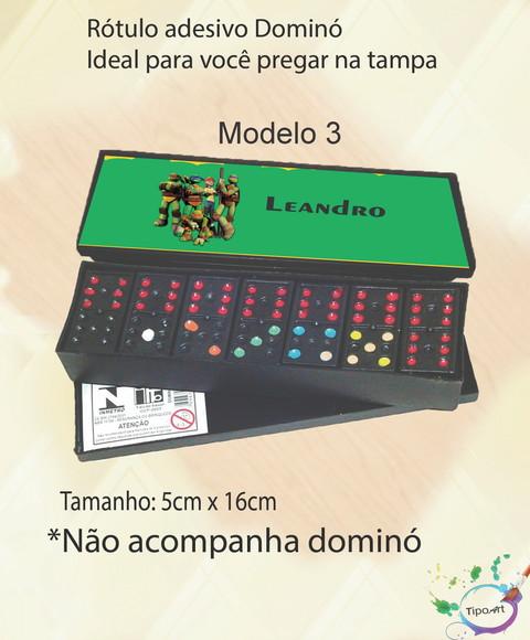 Adesivo para Dominó-tartaruga Ninja