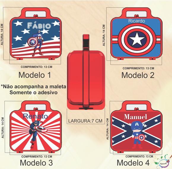 Adesivo para Maletinha-capitão America