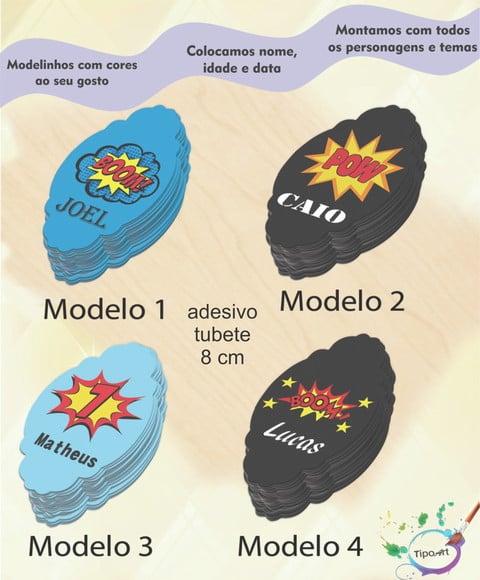 Adesivo para Mini Tubete 8 Cm-bomba