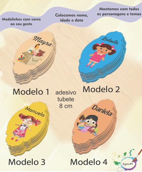 Adesivo para Mini Tubete 8 Cm-boneca