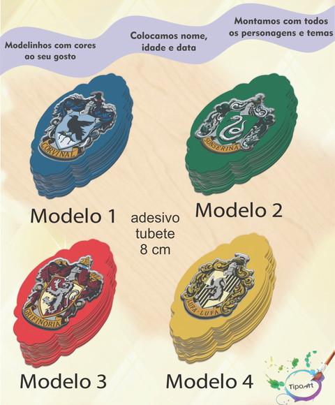 Adesivo para Mini Tubete 8 Cm-brasões Hogwarts