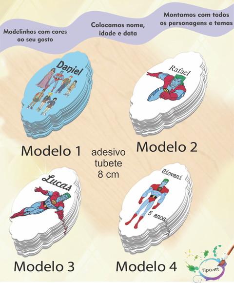 Adesivo para Mini Tubete 8 Cm-capitão Planeta