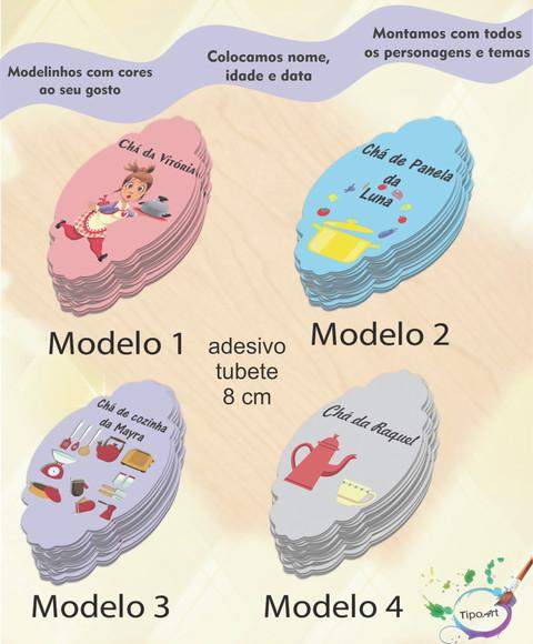 Adesivo para Mini Tubete 8 Cm-chá de Cozinha/panela