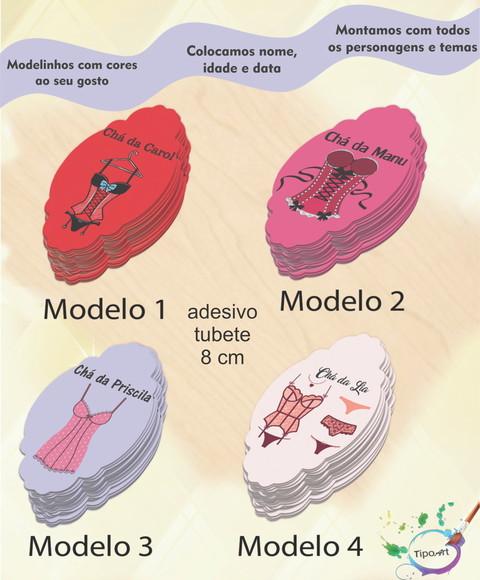 Adesivo para Mini Tubete 8 Cm-chá de Lingerie#2