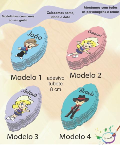 Adesivo para Mini Tubete 8 Cm-cowboy