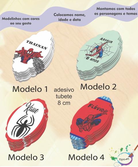 Adesivo para Mini Tubete 8 Cm-homem Aranha