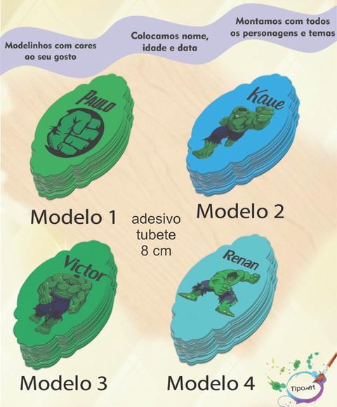 Adesivo para Mini Tubete 8 Cm-hulk