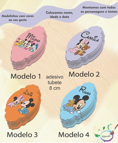 Adesivo para Mini Tubete 8 Cm-mickey Baby