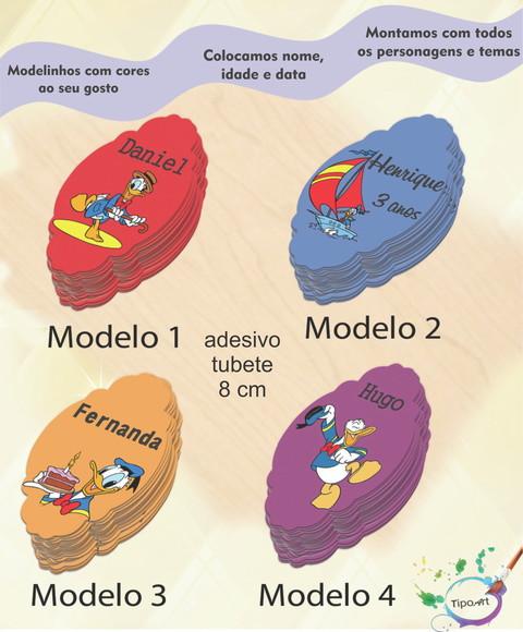 Adesivo para Mini Tubete 8 Cm-pato Donald