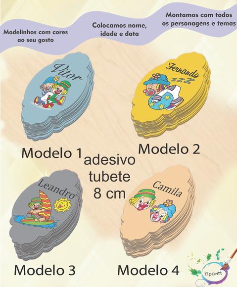 Adesivo para Mini Tubete 8 Cm-patatí Patatá